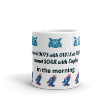 Load image into Gallery viewer, SOAR with EAGLE White glossy mug