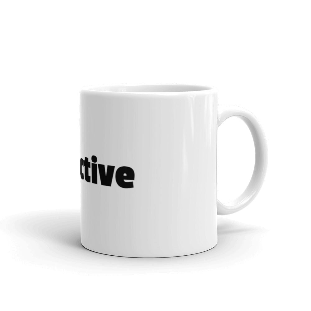 BE ACTIVE White glossy mug